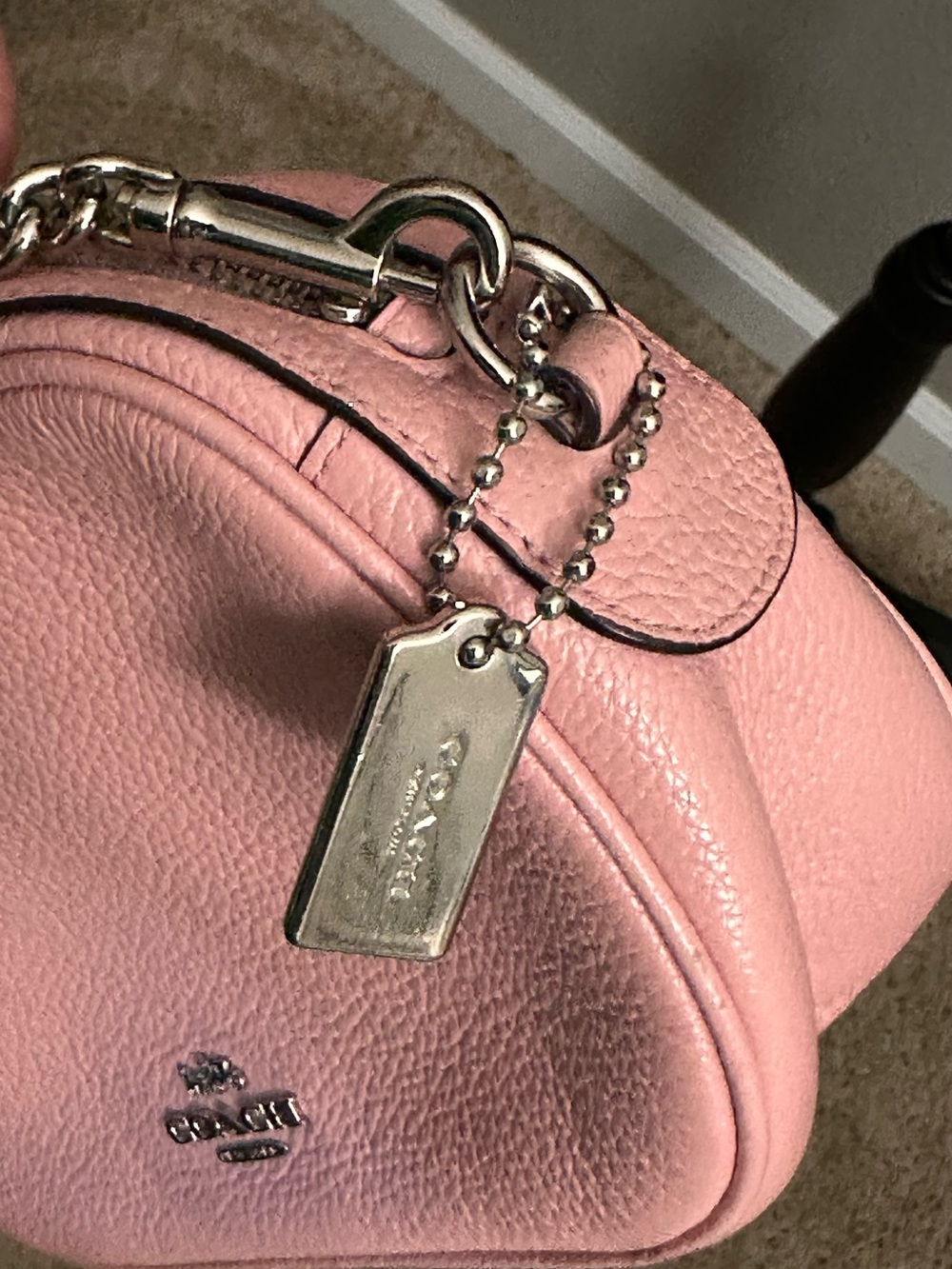 Coach Pebbled Leather Crossbody Camera Bag in Pink - Picture 11 of 12